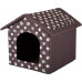 HOBBYDOG Doghouse with paws - brown 70x60