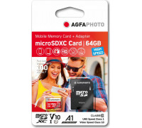 AgfaPhoto MicroSD MicroSDXC card 64 GB Class 10 UHS-I / U1 V10 (SB6032)