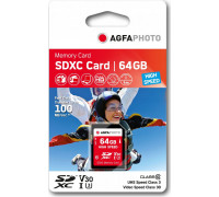 AgfaPhoto SD SDXC 64 GB Class 10 UHS-III V30 card (SB6036)