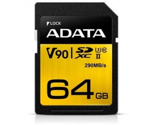 ADATA Premier One SDXC 64 GB Class 10 UHS-II / U3 card (ASDX64GUII3CL10-C)