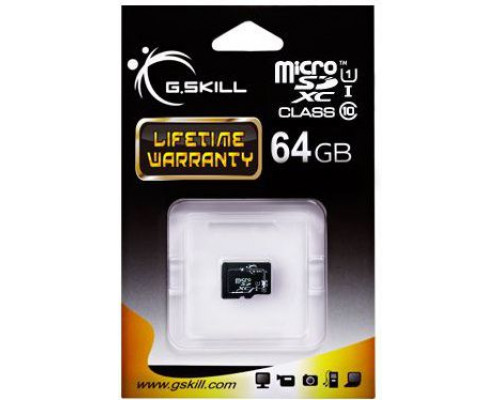 G.Skill MicroSDXC 64 GB Class 10 UHS-I card (FF-TSDXC64GN-U1)