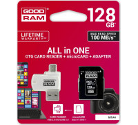 GoodRam All in One MicroSDXC 128 GB Class 10 UHS-I / U1 card (M1A4-1280R12)