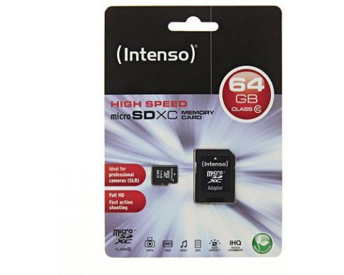 Intenso MicroSDXC 64 GB Class 10 card (3413490)