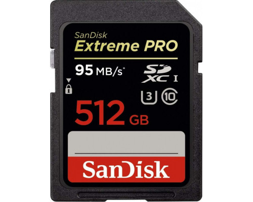 SanDisk Extreme Pro SDXC 512GB Class 10 UHS-I / U3 V30 Card (SDSDXXY-512G-GN6MA)