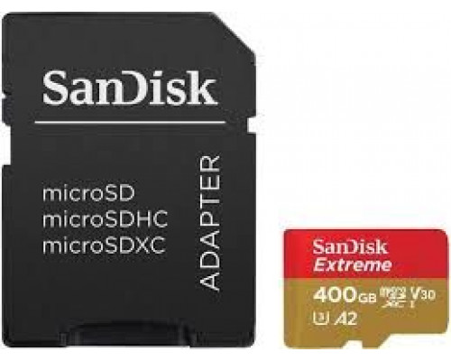 SanDisk Extreme MicroSDXC 400 GB Class 10 UHS-I / U3 A2 V30 Card (SDSQXA1-400G-GN6MA)