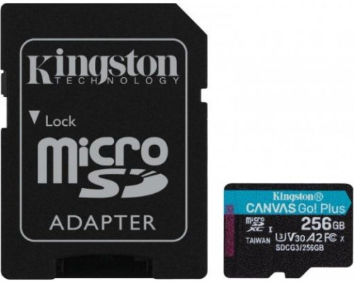Kingston Canvas Go! Plus MicroSDXC 256 GB Class 10 UHS-I / U3 A2 V30 (SDCG3 / 256GB)