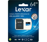 Lexar 633x MicroSDXC 64 GB Class 10 UHS-I / U1 card (LSDMI64GBBEU633A)