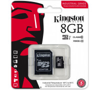 Kingston Industrial MicroSDHC 8 GB Class 10 UHS-I / U1 (SDCIT / 8GB) card