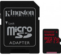 Kingston Canvas React MicroSDXC 512 GB Class 10 UHS-I / U3 A1 V30 (SDCR / 512GB) card