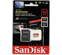 SanDisk Extreme MicroSDHC 32GB Class 10 UHS-I / U3 A1 V30 Card (001734200000)