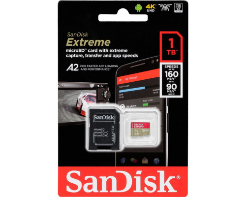 SanDisk Extreme MicroSDXC 1 TB Class 10 UHS-I / U3 A2 V30 Card (001835700000)