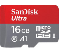 SanDisk Ultra MicroSDHC 16 GB Class 10 UHS-I / U1 A1 Card (SDSQUAR-016G-GN6M5)