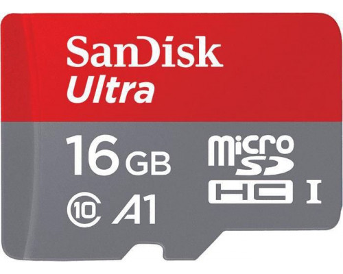 SanDisk Ultra MicroSDHC 16 GB Class 10 UHS-I / U1 A1 Card (SDSQUAR-016G-GN6M5)