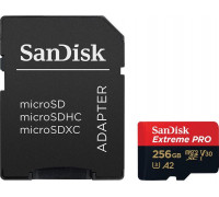 SanDisk Extreme Pro MicroSDXC 256 GB Class 10 UHS-I / U3 A2 V30 Card (SDSQXCZ-256G-GN6MA)