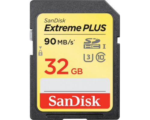 SanDisk Extreme Plus SDHC 32GB Class 10 UHS-I / U3 V30 Card (SDSDXWF-032G-GNCIN)