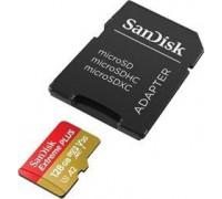 SanDisk Extreme Plus MicroSDXC Card 128 GB Class 10 UHS-I / U1 A2 V30 (SDSQXBZ-128G-GN6MA)