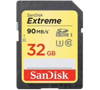 SanDisk Extreme SDHC 32GB Class 10 UHS-I / U3 V30 Card (SDSDXNE-032G-GNCIN)