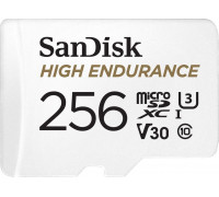 SanDisk High Endurance MicroSDXC 256GB Class 10 UHS-I / U3 A1 V30 Card (001835680000)