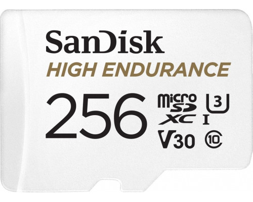 SanDisk High Endurance MicroSDXC 256GB Class 10 UHS-I / U3 A1 V30 Card (001835680000)