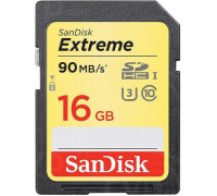 SanDisk Extreme SDHC 16 GB Class 10 UHS-I / U3 Card (SDSDXNE-016G-GNCIN)