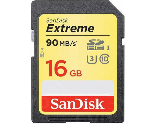 SanDisk Extreme SDHC 16 GB Class 10 UHS-I / U3 Card (SDSDXNE-016G-GNCIN)