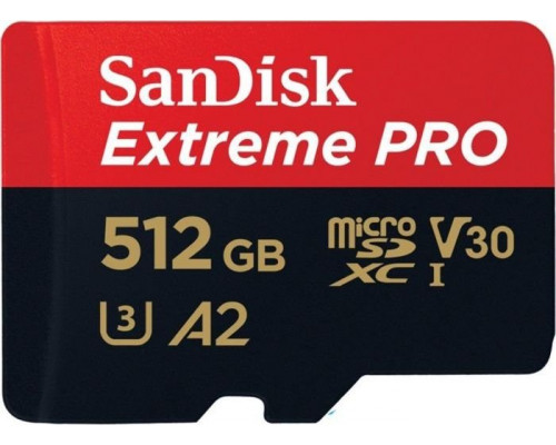 SanDisk Extreme Pro MicroSDXC 512GB Class 10 UHS-I / U3 A2 V30 Card (001835710000)