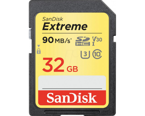 SanDisk Extreme SDHC 32GB UHS-I V30 Card (SDSDXVE-032G-GNCI2)
