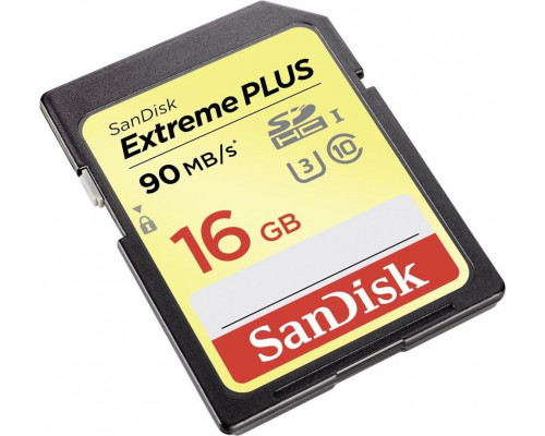 SanDisk Extreme Plus SDXC 16 GB Class 10 UHS-I / U3 Card (SDSDXSF-016G-GNCI2)