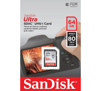 SanDisk Ultra SDXC 64 GB Class 10 UHS-I Card (SDSDUNC-064G-GN6IN)