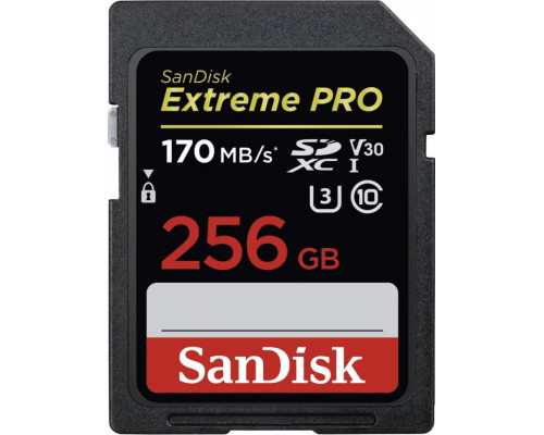 SanDisk Extreme Pro SDXC 256 GB Class 10 UHS-I / U3 V30 Card (001835320000)