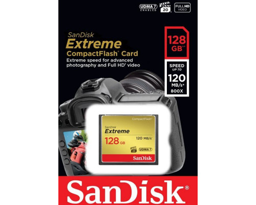 SanDisk Extreme Compact Flash 128GB Card (SDCFXSB-128G-G46)