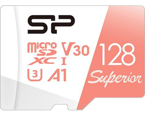 Silicon Power Superior MicroSDXC 128 GB Class 10 UHS-I / U3 A1 V30 card (SP128GBSTXDV3V20SP)