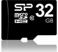 Silicon Power MicroSDHC 32 GB Class 10 Card (SP032GBSTH010V10)