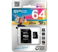 Silicon Power Elite MicroSDXC 64 GB Class 10 Card (SP064GBSTXBU1V10-SP)