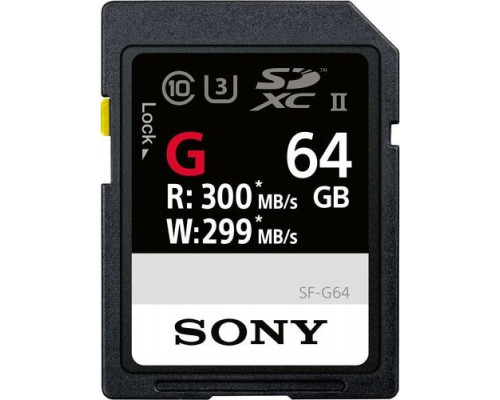 Sony SF-G64 SDXC 64 GB Class 10 UHS-II / U3 Card (27242904330)