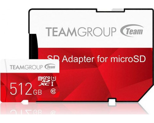 Team Group Color MicroSDXC 512 GB Class 10 UHS-I / U1 Card (TCUSDX512GUHS54)