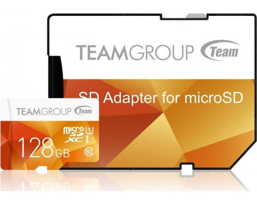 Team Group MicroSDXC 128 GB Class 10 UHS-I Card (TCUSDX128GUHS42)