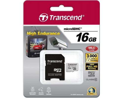 Transcend High Endurance MicroSDHC 16 GB Class 10 U1 Card (TS16GUSDHC10V)