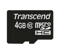Transcend 133x MicroSDHC 4 GB Class 10 card (TS4GUSDC10)