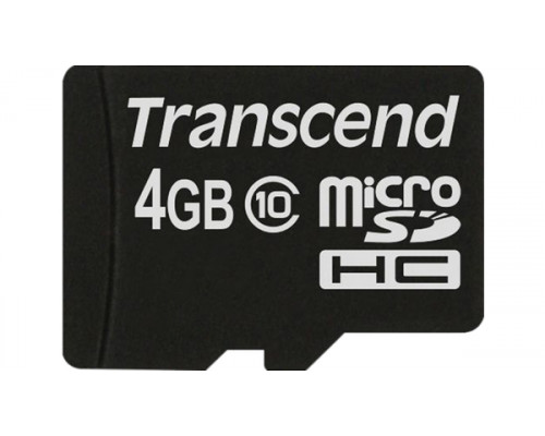 Transcend 133x MicroSDHC 4 GB Class 10 card (TS4GUSDC10)