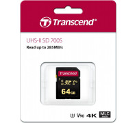 Transcend 700S SDXC 64 GB Class 10 UHS-II / U3 V90 card (TS64GSDC700S)