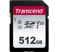 Transcend 300S SDXC 512 GB Class 10 UHS-I / U3 V30 card (TS512GSDC300S)