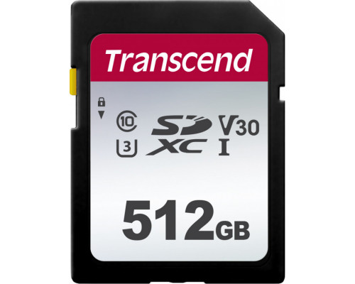 Transcend 300S SDXC 512 GB Class 10 UHS-I / U3 V30 card (TS512GSDC300S)