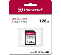 Transcend 300S SDXC 128 GB Class 10 UHS-I / U3 V30 Card (TS128GSDC300S)
