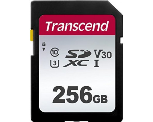 Transcend 300S SDXC 256 GB Class 10 UHS-I / U3 V30 Card (TS256GSDC300S)
