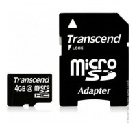 Transcend TS4GUSDHC4 MicroSDHC 4GB Class 4 Card (TS4GUSDHC4)