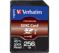 Verbatim Premium SDXC 256 GB Class 10 UHS-I / U1 Card (44026)