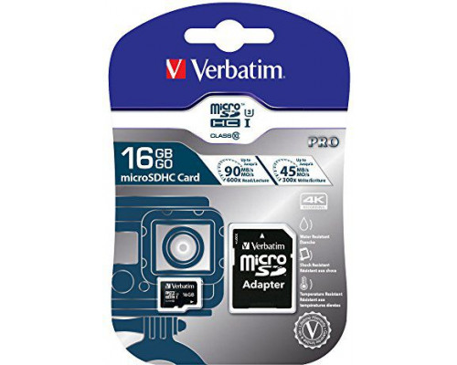 Verbatim 600x MicroSDHC 64 GB Class 10 UHS-I / U3 card (47042)