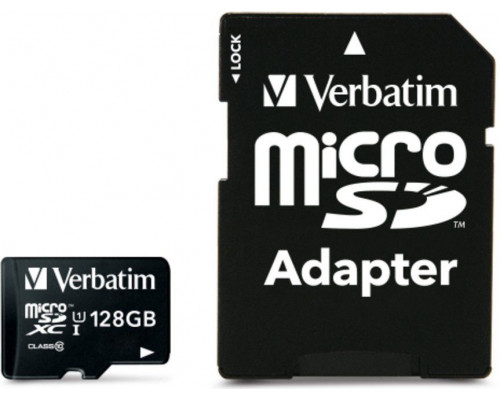 Verbatim MicroSDXC 128 GB Class 10 UHS-I / U1 Card (44085)