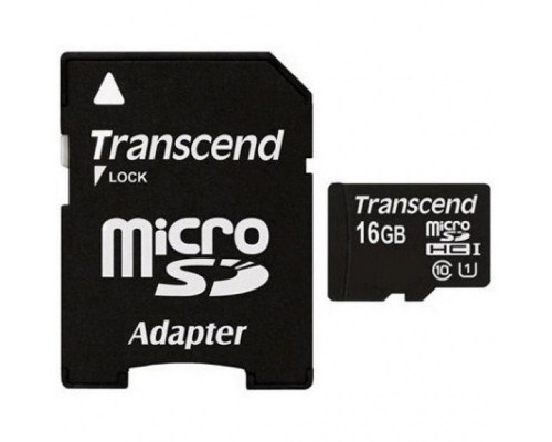 Transcend Premium MicroSDHC 16 GB Class 10 UHS-I / U1 Card (TS16GUSDU1)